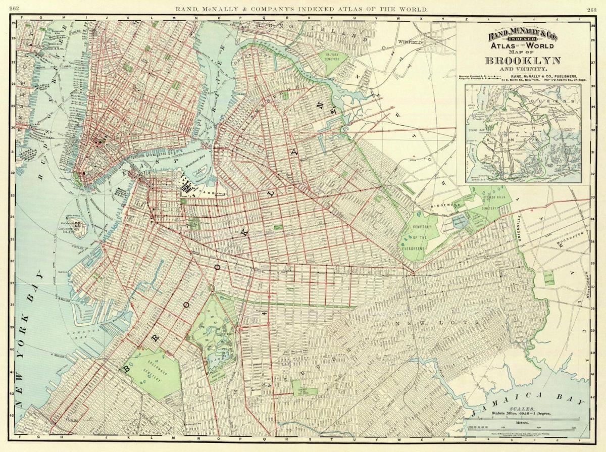 Старинная карта Бруклина