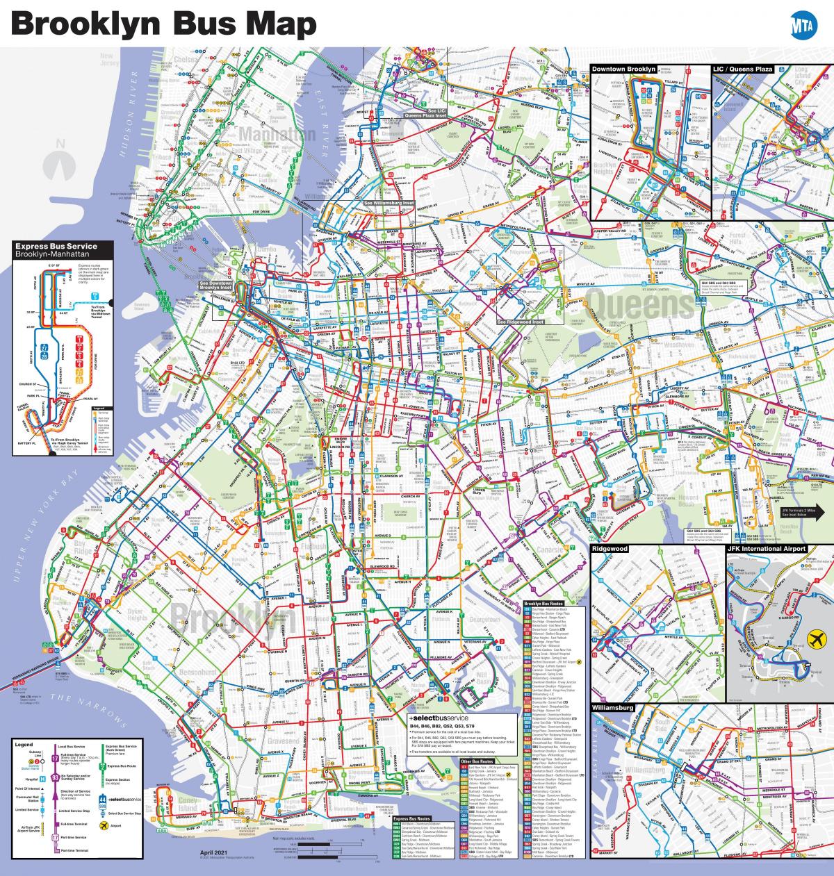 Карта автовокзала Бруклина
