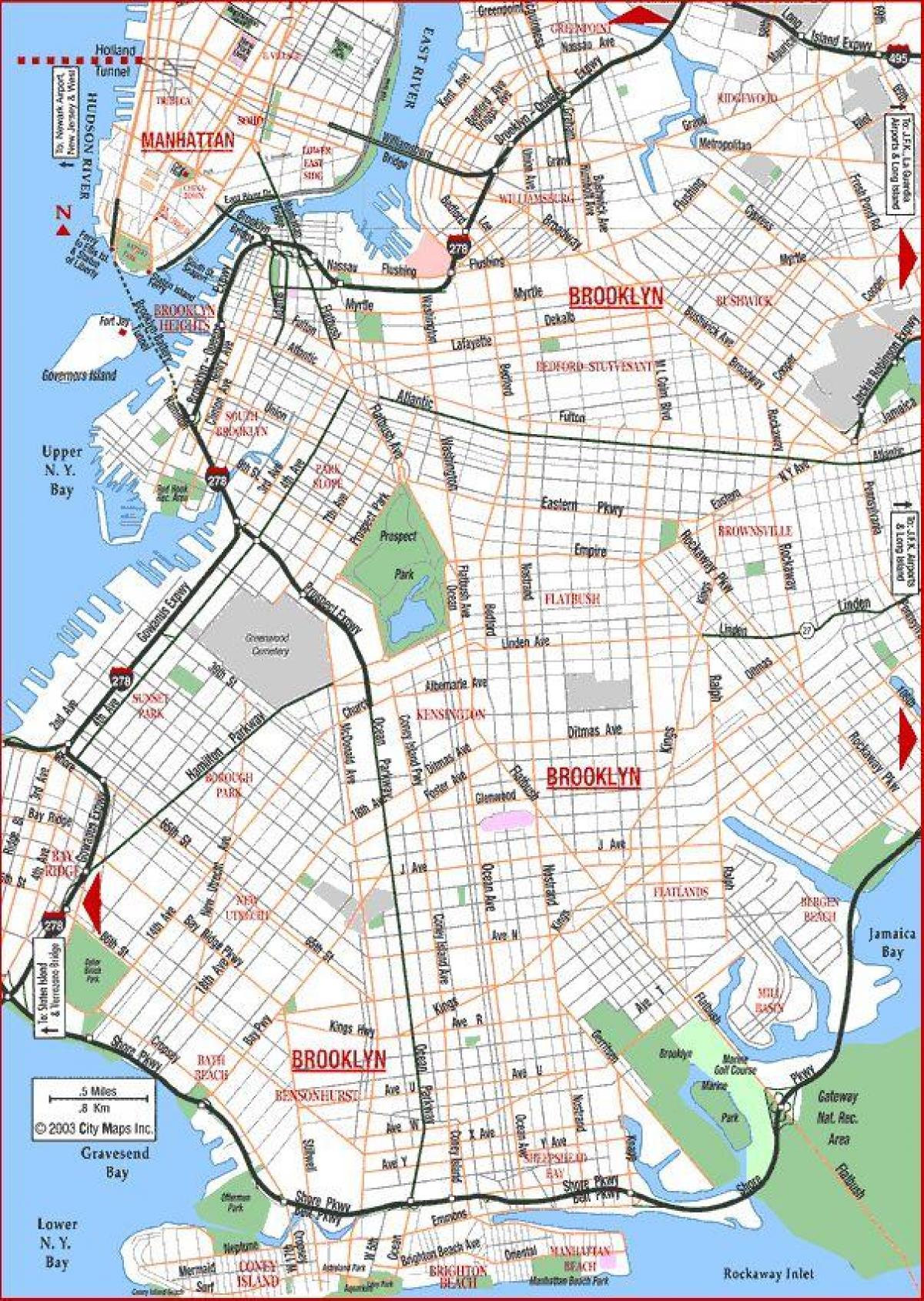 Карта дорог Бруклина