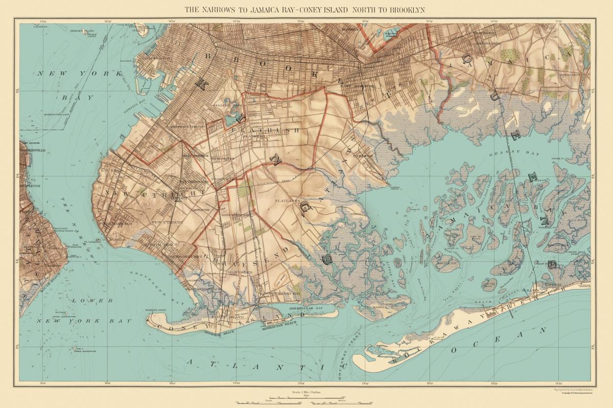 Историческая карта Бруклина